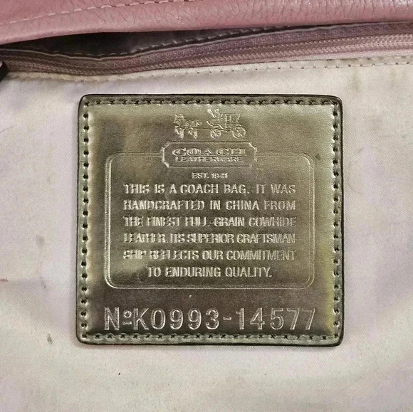 Coach Pink Leather Bag - Picture 10 of 13